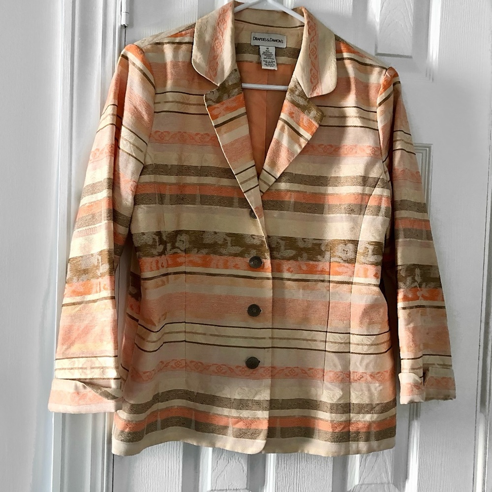 Vintage Draper's & Damons Cotton Blend Button Down Collard Jacket
